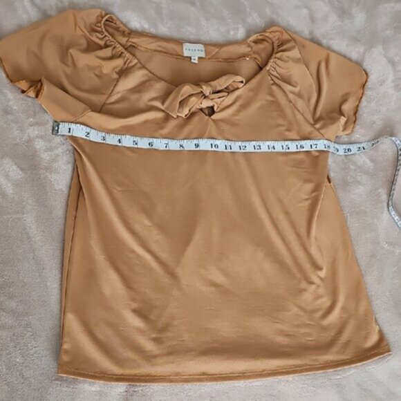 Freego Tan Blouse Size M - Picture 6 of 7